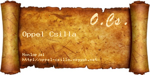 Oppel Csilla névjegykártya